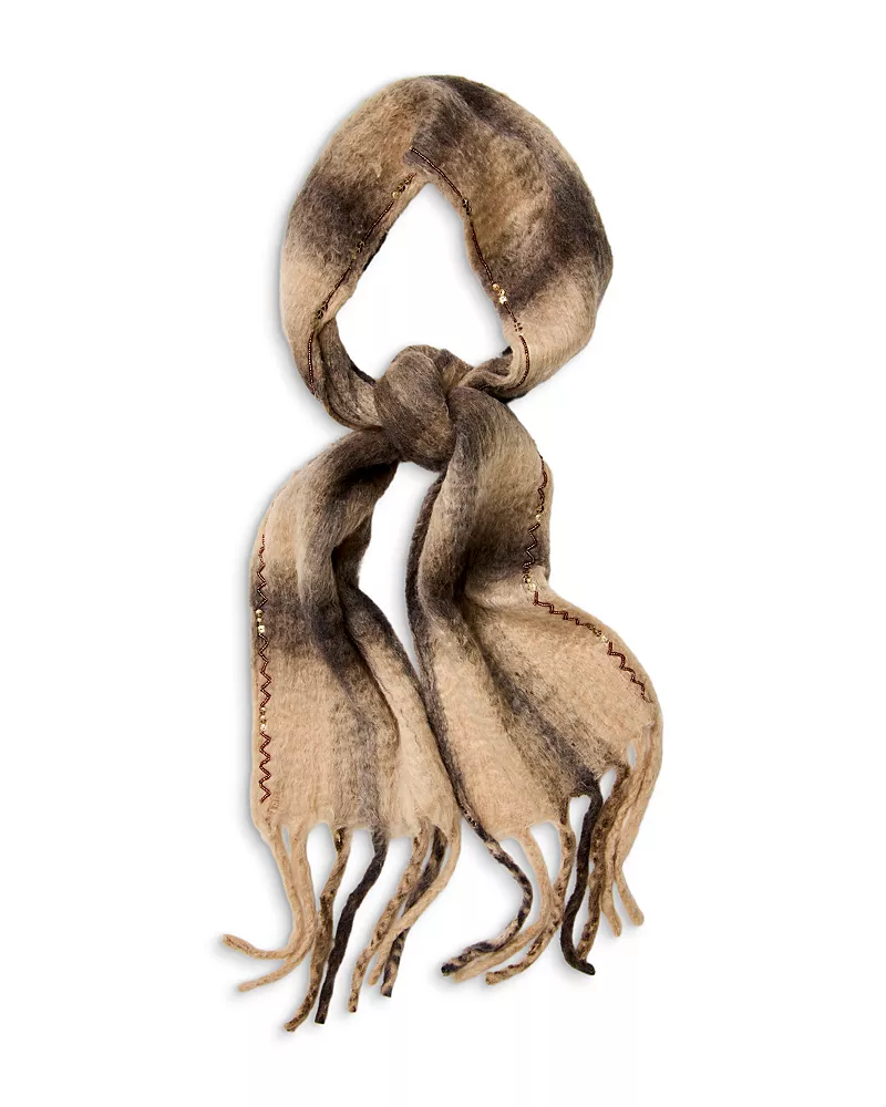 Free People Highland Plaid Skinny Scarf
