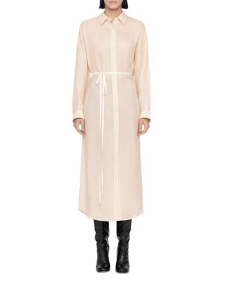 Allsaints Yurra Tie Waist Shirt Dress