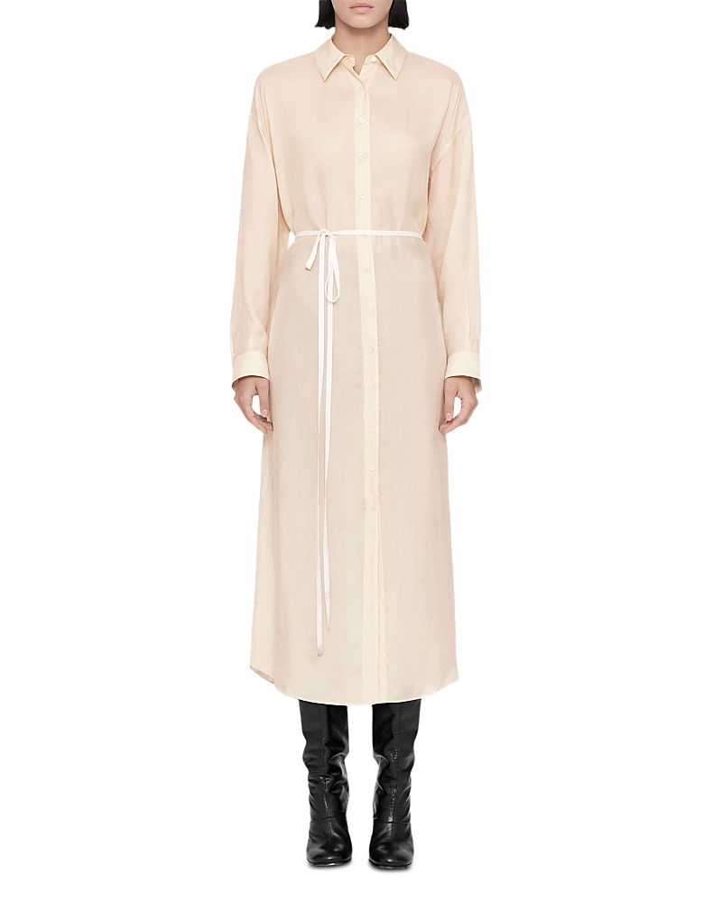 Allsaints Yurra Tie Waist Shirt Dress