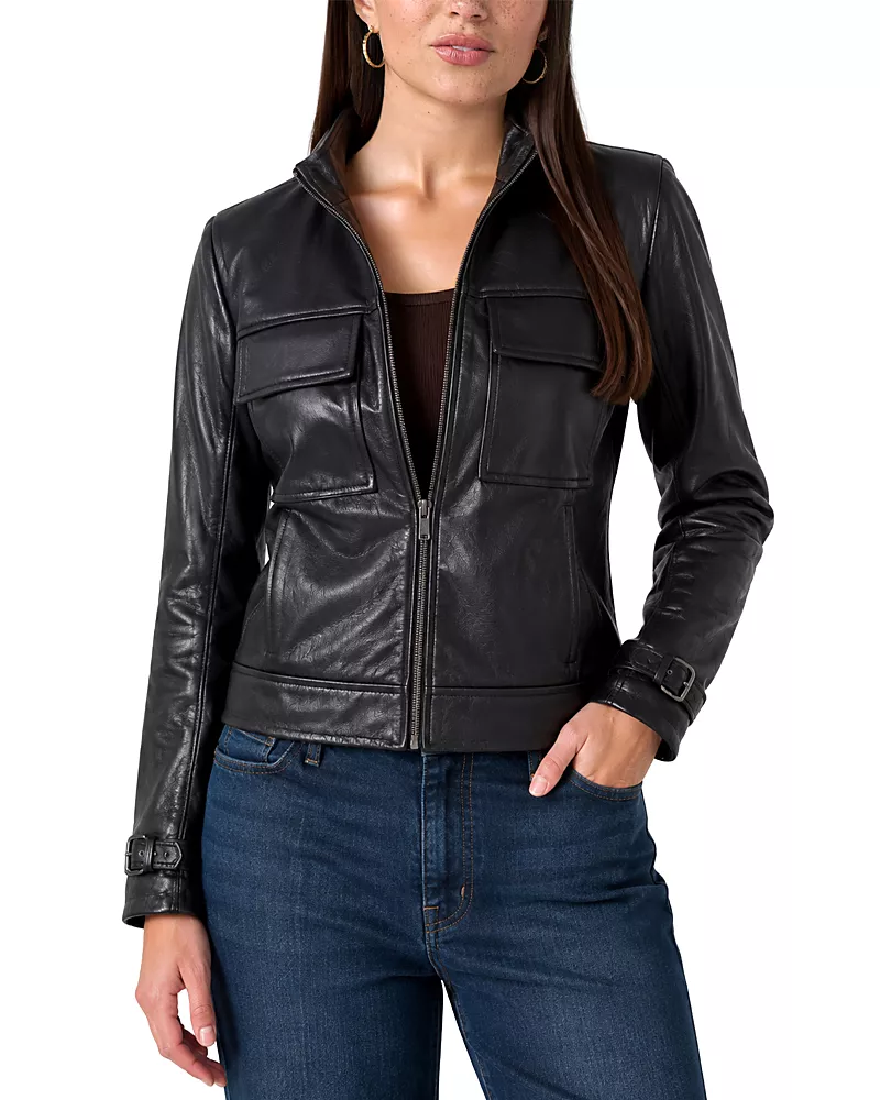 Liverpool Los Angeles Zip Front Faux Leather Moto Jacket