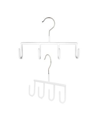  Four Hook Belt and Accessory Hanger, Grip Coated, Model GH, Set of 2