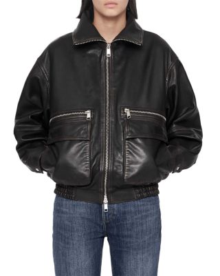 Elisa Leather Bomber Jacket