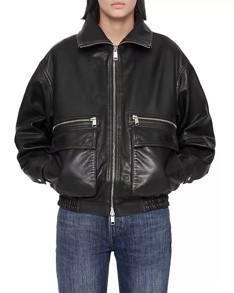 Allsaints Elisa Leather Bomber Jacket
