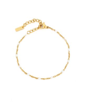  White Beaded Anklet