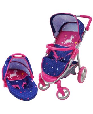  Unicorn 2In1 Baby Doll Car Seat & Stroller, Ages 3+