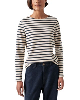 Saint James Meridame Ii Breton Cotton Long Sleeve Tee
