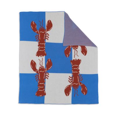 Lobster Tile Cotton Throw