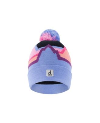  Girls' Winter Mountains Pompom Lined Knit Hat - Little Kid, Big Kid