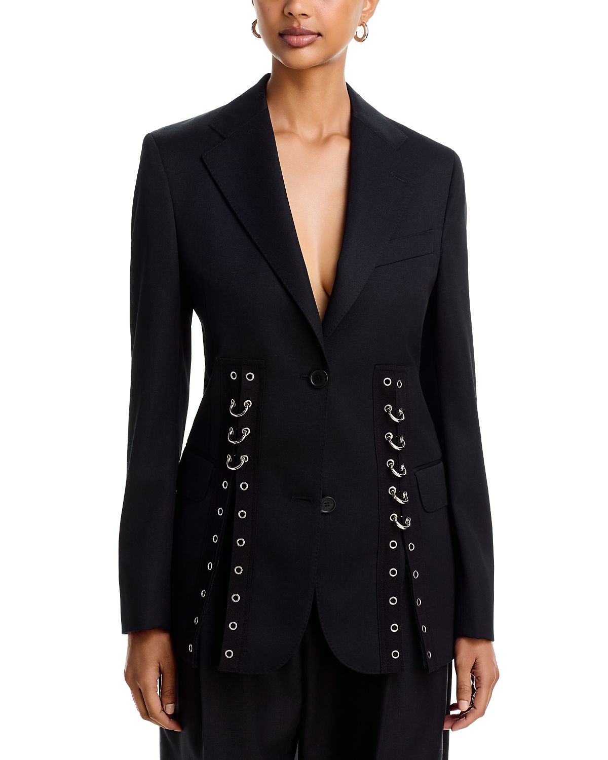 Simone Rocha Grommet Ring Split Hem Jacket