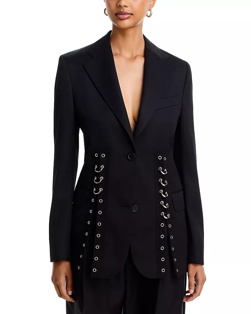 Simone Rocha Grommet Ring Split Hem Jacket