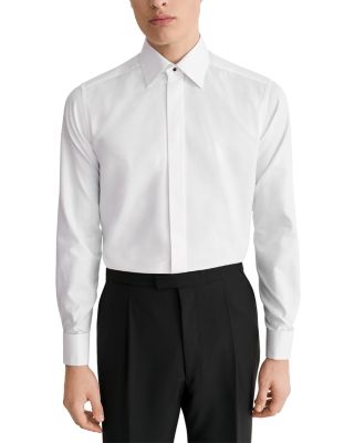 Cotton Contemporary Fit Concealed Placket Shirt