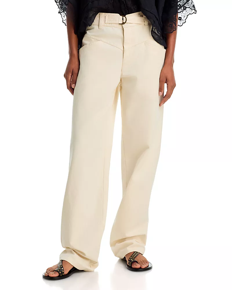 Isabel Marant Etoile Lazeli Belted Cotton Pants