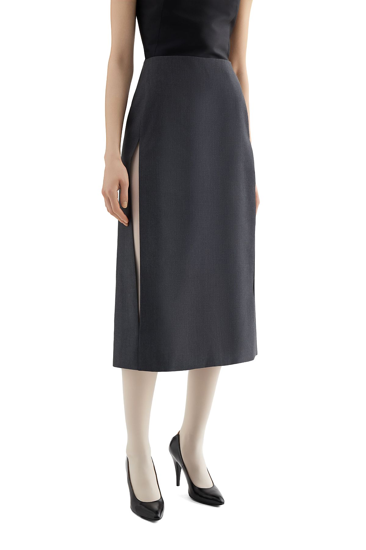 Jil Sander Fil-a-Fil Wool & Mohair Skirt