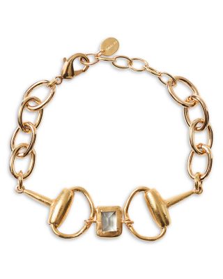 Horsebit Green Amythest Chain Bracelet