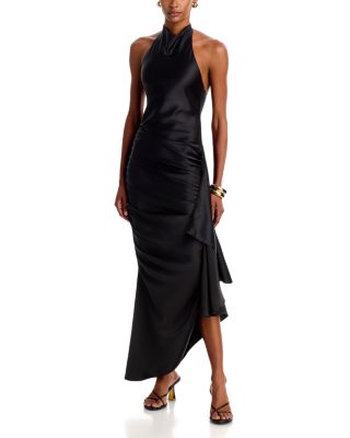 Mase Silk Ruched Halter Dress