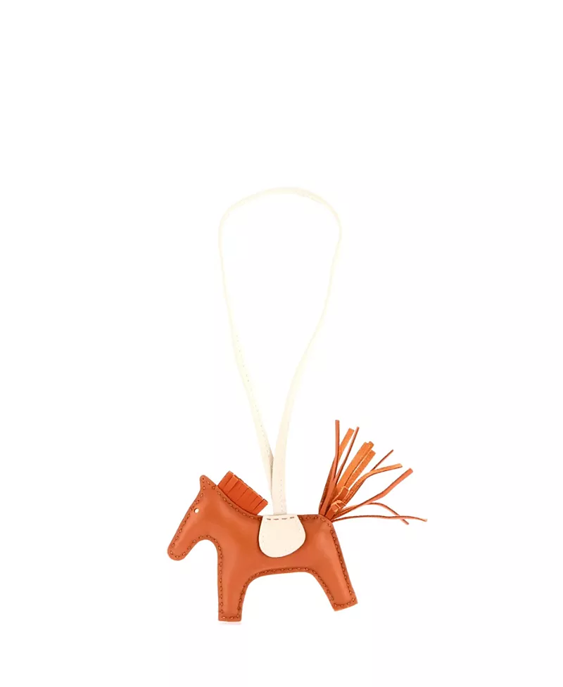 Pre-Owned HERMES Pm GriGri Rodeo Leather Bag Charm