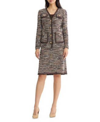 Plus Size Eyelash Tweed Knit Jacket - thumbnail 6