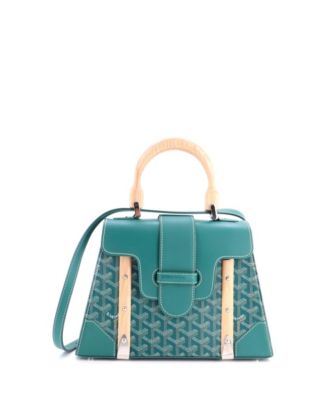 PM Saigon Top Handle Bag Coated Canvas with Leather