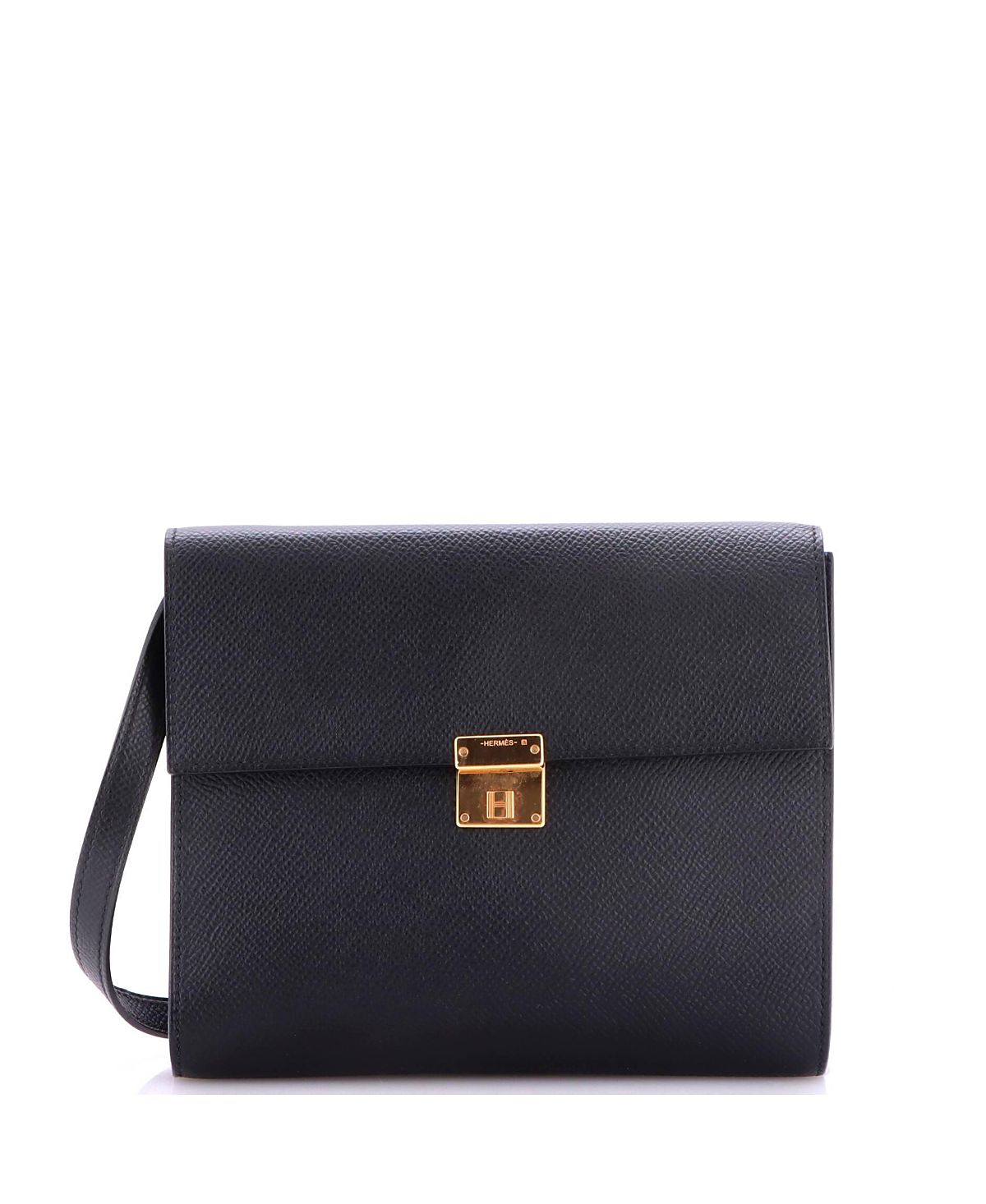 Pre-Owned HERMES 16 Clic Epsom Leather Wallet on Strap