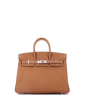 Birkin 25 Togo Leather Palladium Tone Satchel