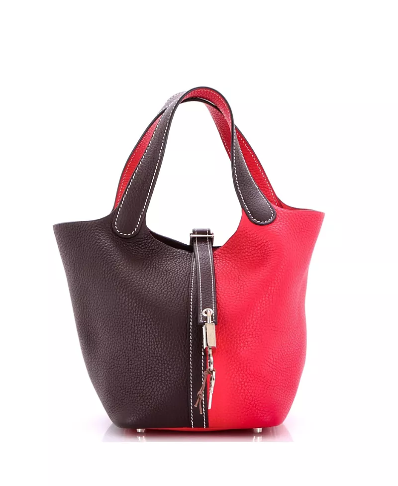 Pre-Owned HERMES Pm Casaque Picotin Lock Bag Clemence