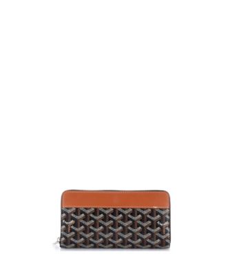 Matignon Zip Wallet Coated Canvas with Leather