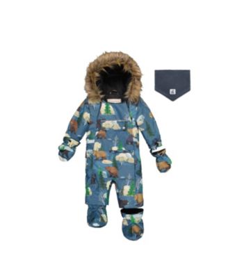  Play Bear Fleece Hood Car Seat One Piece Snowsuit - Little Kid
