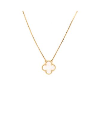  Vintage Alhambra Pendant Necklace 18K Gold and Mother of Pearl