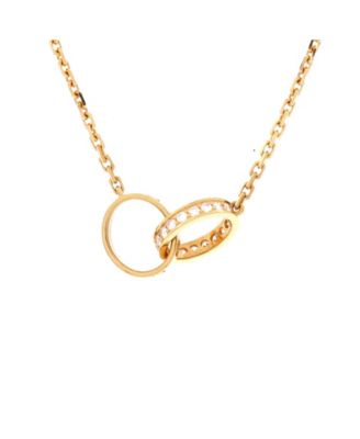  Love Interlocking Necklace 18K Gold and Diamonds