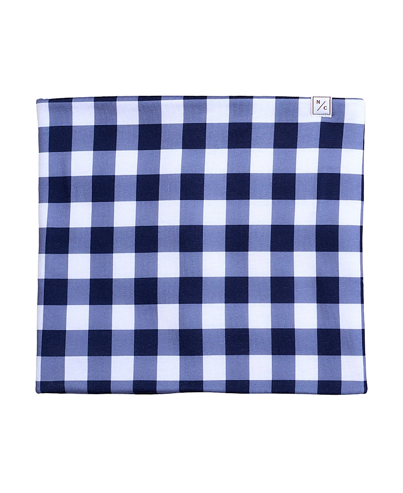Northern Classics Unisex Fleece Neck Warmer - Big Kid In Navy Gingham