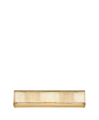 Long Textured Leather Clutch