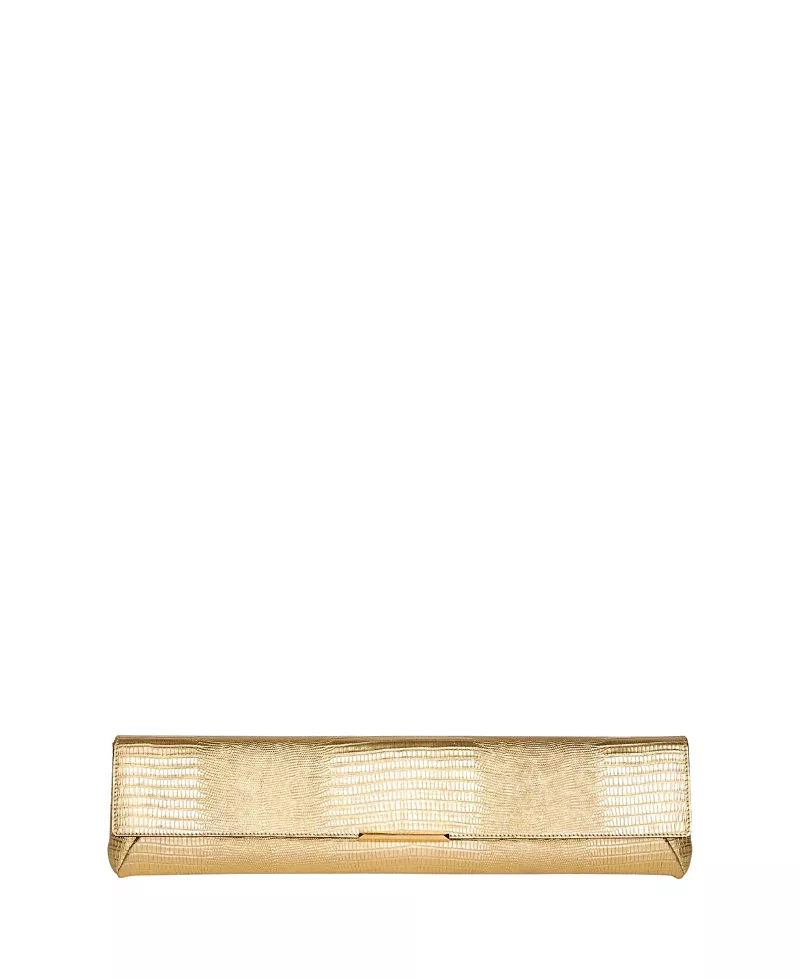 Balmain Long Textured Leather Clutch