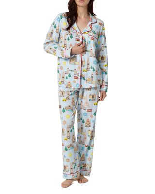 Santa's Night Out Cotton Stretch Knit Pajama Set