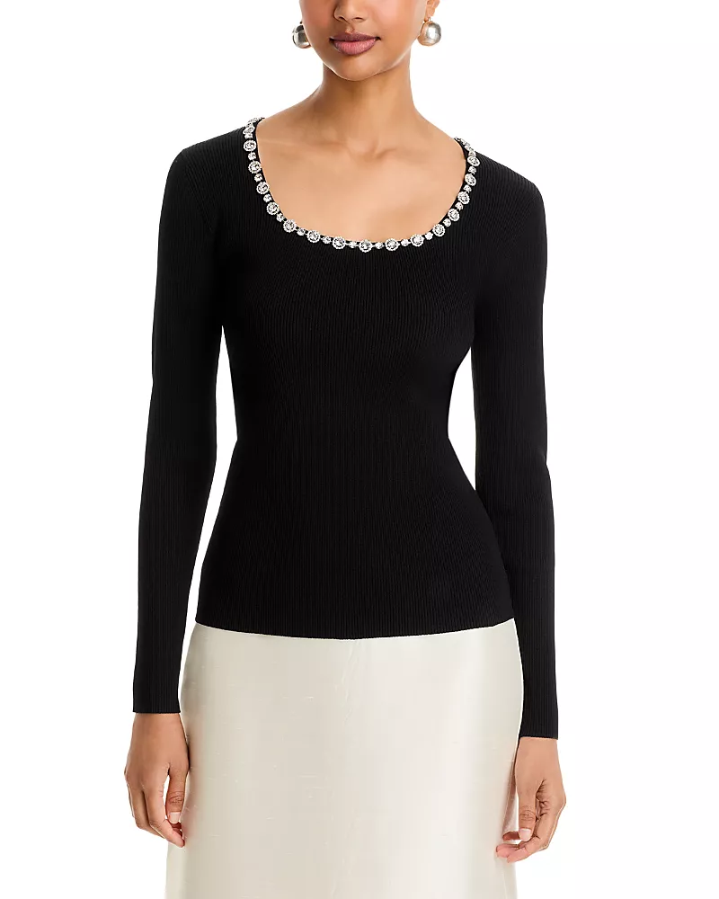 Elie Tahari The Isabel Crystal Sweater