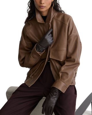 Maeve Leather Collared Jacket