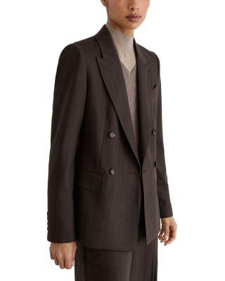 Petite Dawson Double Breasted Wool Blend Blazer