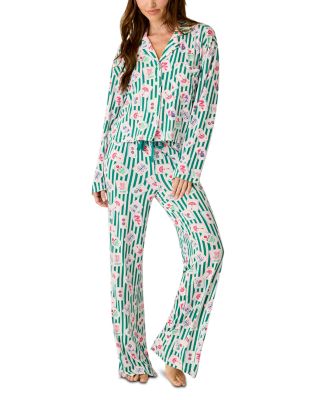 Mahjong Queen Notched Collar Pajama Set