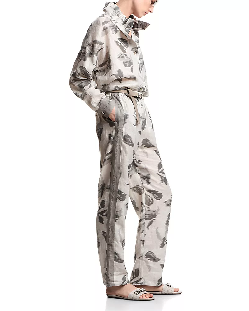 Emporio Armani Linen Chine Flower Print Shirt