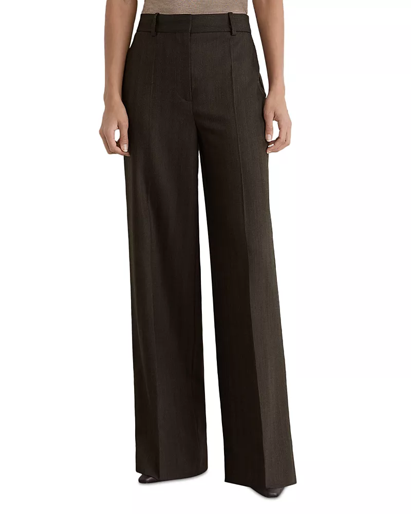 Reiss Petites Dawson Wool Blend Wide Leg Pants