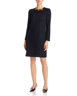 Teri Jon by Rickie Freeman Flower Hardware Tweed Dress | Bloomingdale's ...