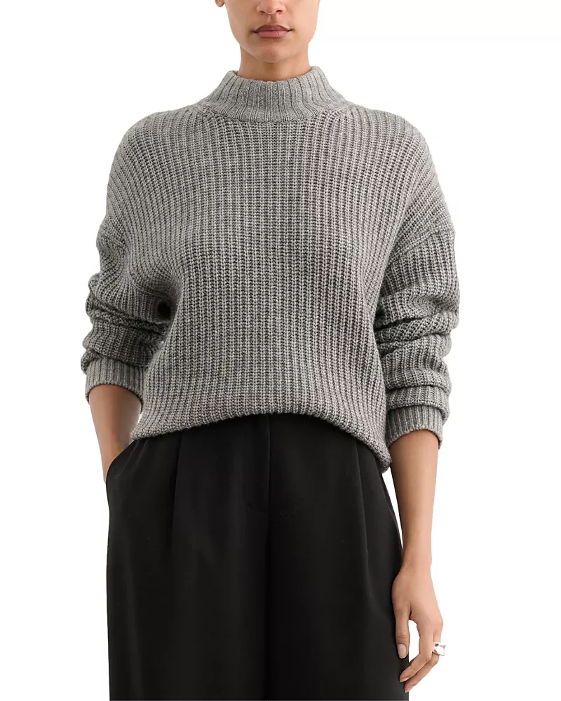 Toccin Julie Wool & Cashmere Mock Neck Sweater