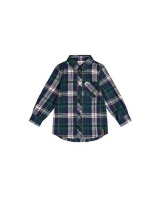  Unisex Plaid Button Front Collar Shirt