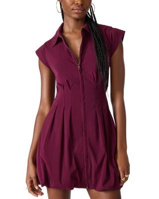 Dyanne Poplin Pleated Mini Dress