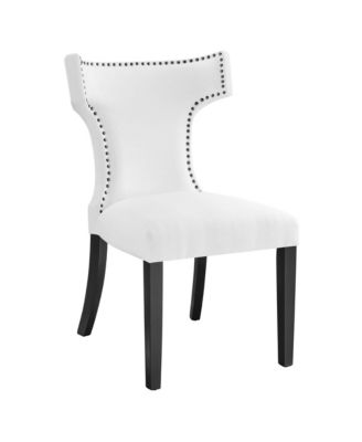  Curve Fabric Dining Chair