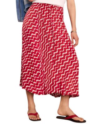  Women's Satin Printed Maxi Skirt