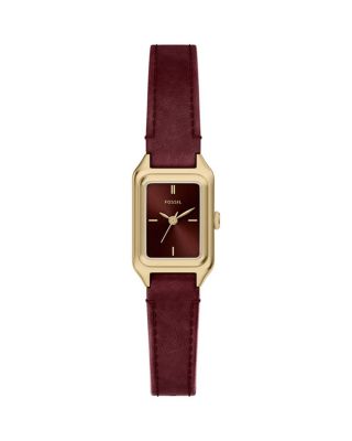 Fossil Raquel Mini Leather Strap Watch, 18mm x 29mm