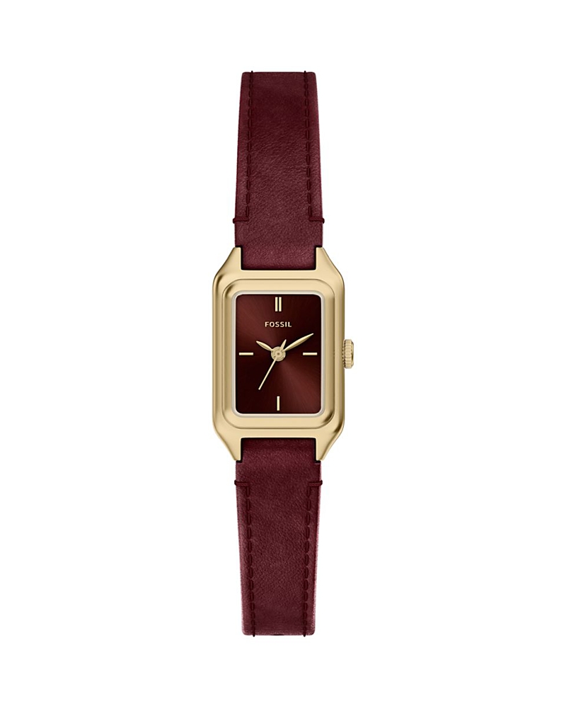 Fossil Raquel Mini Leather Strap Watch, 18mm x 29mm