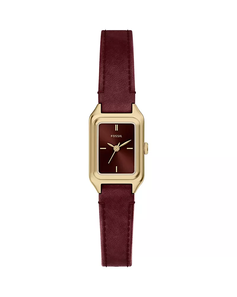 Fossil Raquel Mini Leather Strap Watch, 18mm x 29mm