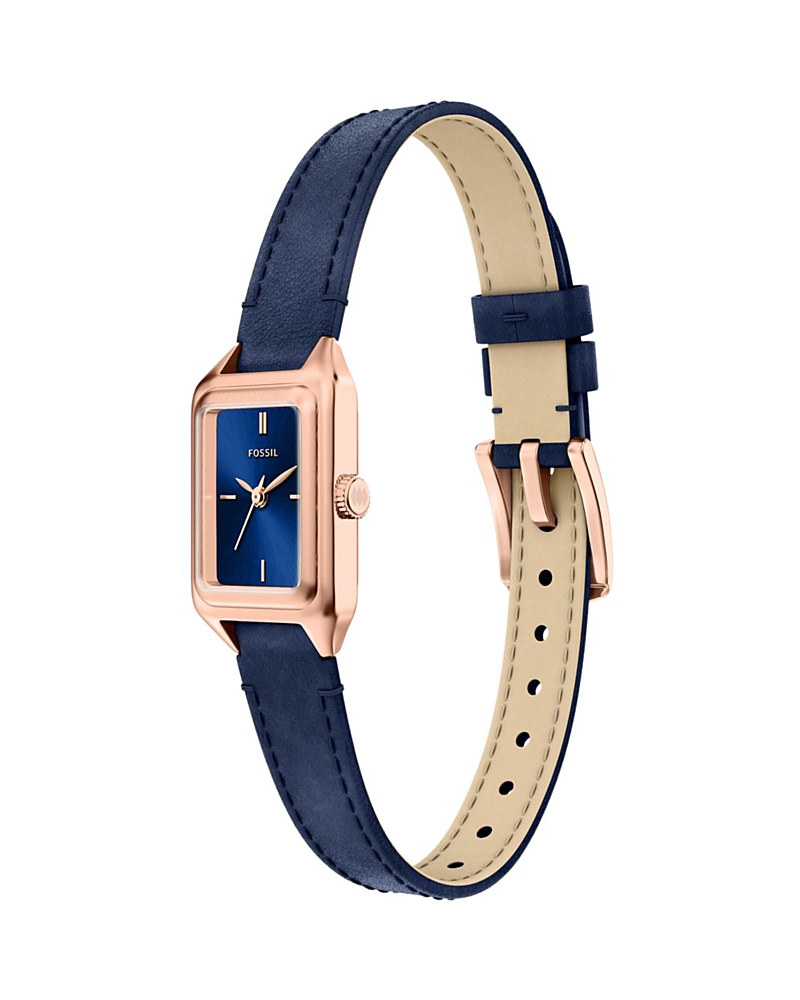 Fossil Raquel Mini Leather Strap Watch, 18mm x 29mm