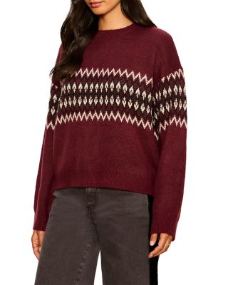 Argyle Crewneck Pullover Sweater